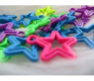 Anhänger Stern neon - Wähle deine Farbe